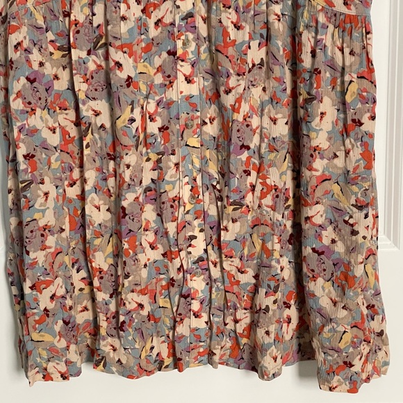 Anthropologie Vanessa Virginia floral v-neck tunic top 54035 - Picture 4 of 11